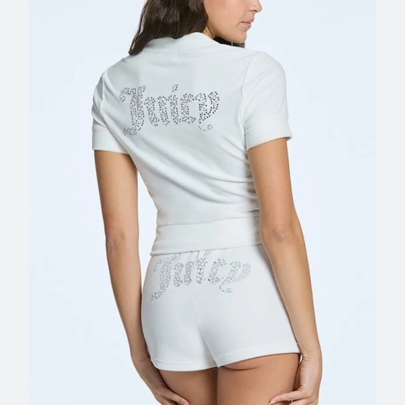 White Hoodie with Silver Initial Zipper